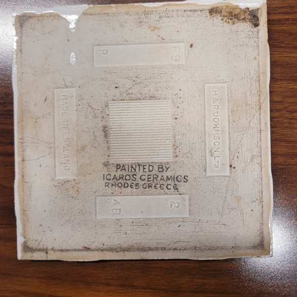 Epirotiki Cruise Line Greece MTS Apollo Hand Painted Tile Icaros Rhodes - Picture 2 of 2